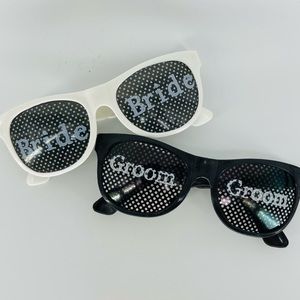 Bride & Groom Pinhole Sunglasses Set